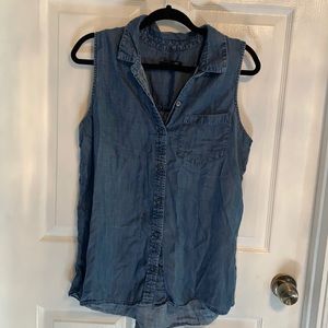 BR Soft Denim Tunic Button Down